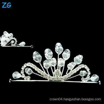 High Quality crystal wedding crown, small crystal queen crowns, crystal wedding headpiece